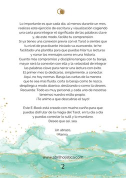 Lo importante es que cada día, al menos durante un mes,
realices este ejercicio de escritura y visualización cogiendo
una car