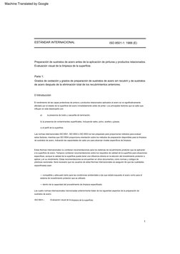 Grados  de  oxidación  y  grados  de  preparación  de  sustratos  de  acero  sin  recubrir  y  de  sustratos  
de  acero  des