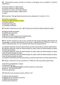 Funções do "se": Exercícios e Gabarito | PDF | Assunto (gramática ...