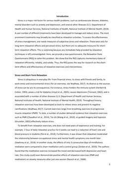 Relaxation State Questionnaire.pdf Development of the Relaxation State Questionnaire | PDF | Relaxation ...
