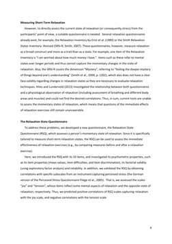 Relaxation State Questionnaire.pdf Development of the Relaxation State Questionnaire | PDF | Relaxation ...
