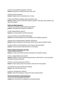 Python Automation Testing Interview Guide | PDF | Selenium (Software ...