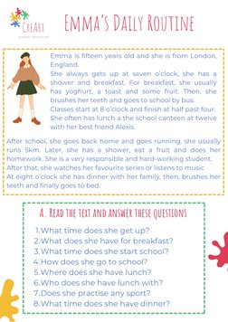 Emma's Daily Routine Overview | PDF