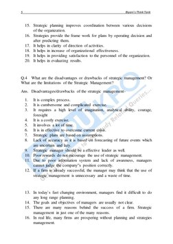 5 
 
 
 
 
 
 
 
 
 
Biyani`s Think Tank 
 
 
15. Strategic planning improves coordination between various decisions 
of the