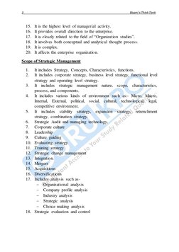 3 
 
 
 
 
 
 
 
 
 
Biyani`s Think Tank 
 
 
15. It is the highest level of managerial activity. 
16. It provides overall di