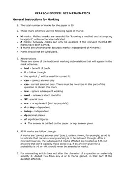 Edexcel A Level Maths Mock Paper 2 Mark Scheme | PDF | Statistics | Science