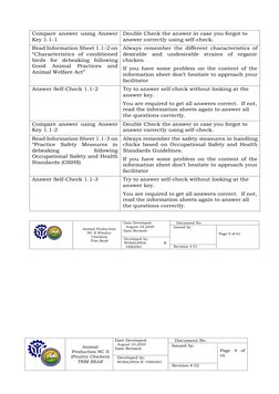 Animal 
Production NC II 
(Poultry Chicken) 
TRIM BEAK  
Date Developed: 
  August 24,2020  
Date Revised: 
   
Docum