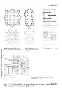Copyright © 2015. Editorial GG. All rights reserved
Ching, F. D. K. (2015). <i>Arquitectura: forma, espacio y orden: </i> (4