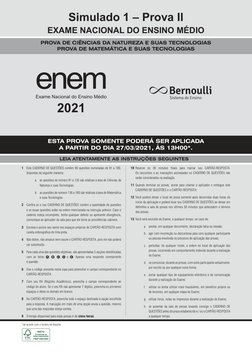 PROVA DE CIÊNCIAS DA NATUREZA E SUAS TECNOLOGIAS
PROVA DE MATEMÁTICA E SUAS TECNOLOGIAS
1	 Este CADERNO DE QUESTÕES contém 90
