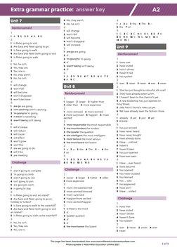 A2 Grammar Exercises and Answers | PDF | Food And Drink | Foods