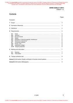 SANS 2220-2-1:2014 
Edition 1.2 
 
 
 
1 
Contents 
 
Pages 
 
Foreword 
 
1 Scope  .........................................