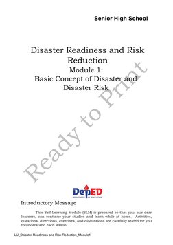 DRRR Module 1 Basic Concept of Disaster and Disaster Risk | PDF ...