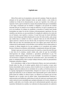 Capítulo uno 
Olivia Price entró en el cementerio a las seis de la mañana. Todas las salas de
autopsia en las que había traba