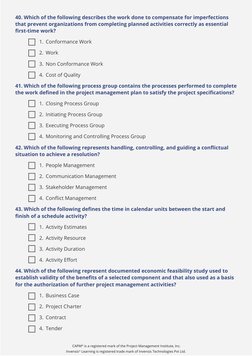 CAPM® is a registered mark of the Project Management Institute, Inc. 
Invensis® Learning is registered trade mark of Invensi