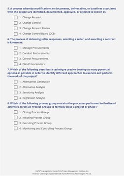 CAPM® is a registered mark of the Project Management Institute, Inc. 
Invensis® Learning is registered trade mark of Invensi