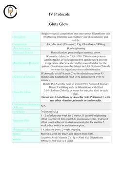 glutathione infusion protocol phosphatidylcholine iv Injection in Arcadia, Beverly Hills and Los Angeles County NeuroDetox PK for Brain  Glutathione IV Protocol for Skin