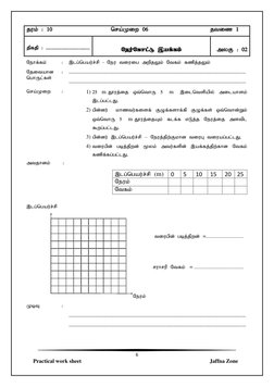 6 
Practical work sheet                                                                                             Jaffna