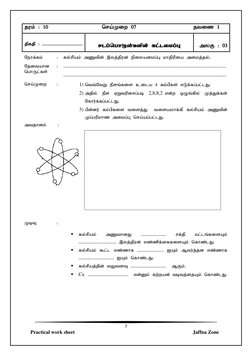 7 
Practical work sheet                                                                                             Jaffna