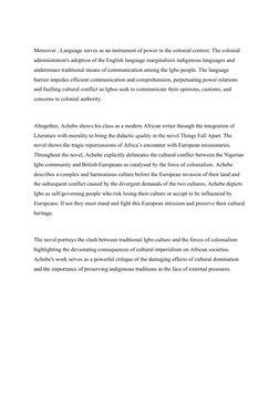 Cultural Conflict in Things Fall Apart | PDF