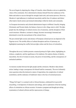 Cultural Conflict in Things Fall Apart | PDF