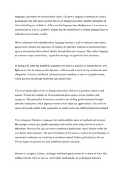 Cultural Conflict in Things Fall Apart | PDF