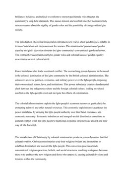 Cultural Conflict in Things Fall Apart | PDF