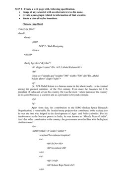 Sop Document Html HTML SOP Solutions for 11th Grade | PDF | World Wide Web | Internet & Web