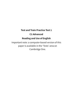 C1 Advanced Reading Practice Test 1 | PDF