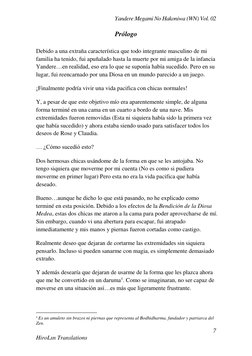 Yandere Megami No Hakoniwa (WN) Vol. 02 
7 
HiroLsn Translations 
Prólogo 
Debido a una extraña característica que todo integ