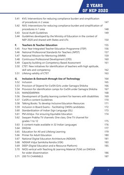 7
2 YEARS 
 OF NEP 2020
5.41	 KVS: Interventions for reducing compliance burden and simplification 
of procedures in 2 areas