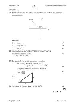 Maths Grade 11 Test 1 March 2024-1 | PDF | Mathematics