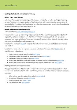 Active Learn Primary Overview Guide | PDF | Phonics | Books