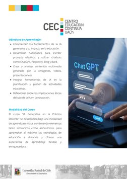 Curso de IA Generativa en Educación | PDF | Enseñando | Inteligencia ...