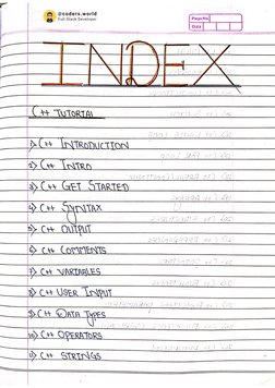 C++ Complete Handwritten Notes | PDF