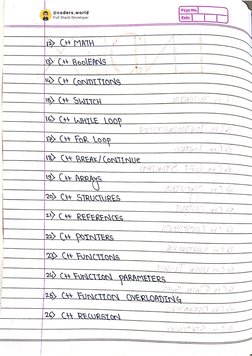 C++ Complete Handwritten Notes | PDF