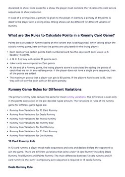 Rummy Game Rules Explained | PDF | Rummy | Tabletop Games