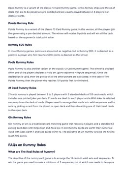 Rummy Game Rules Explained | PDF | Rummy | Tabletop Games