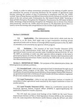 DAR Administrative Order No 04 Series of 2021 | PDF