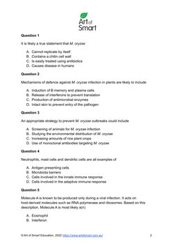 VCE Biology Unit 4 AOS 1 Practice SAC | PDF | Immune System | Antigen