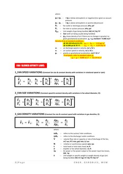 Fan and Blower Formulas Explained | PDF | Pressure | Horsepower