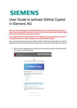 Activate GitHub Copilot for Siemens AG | PDF | Login | Software
