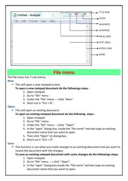Notepad Basics for Class VI Students | PDF | Graphical User Interfaces ...