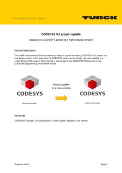 CODESYS 3.5 Project Update Guide | PDF | Specification (Technical ...