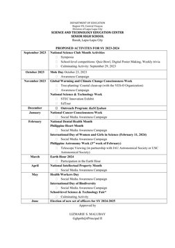 DEPARTMENT OF EDUCATION
Region VII, Central Visayas
Division of Lapu-Lapu City
SCIENCE AND TECHNOLOGY EDUCATION CENTER
SENIOR