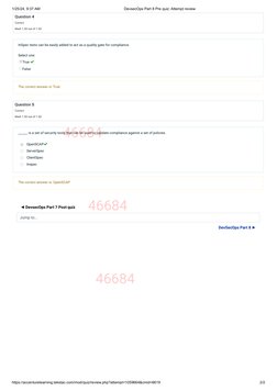 DevSecOps Quiz Review Summary | PDF | Computer Science | Information ...