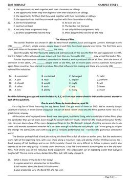 2025 Sample Test 4 Overview | PDF | Moon | Earth