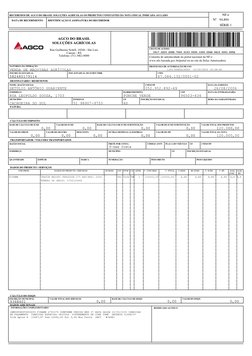 DATA DE RECEBIMENTO
IDENTIFICAÇÃO E ASSINATURA DO RECEBEDOR
RECEBEMOS DE AGCO DO BRASIL SOLUÇÕES AGRÍCOLAS OS PRODUTOS CONSTA