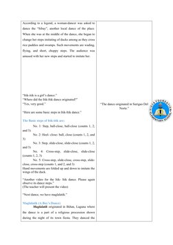 Philippine Folk Dance Lesson Plan | PDF | Dances