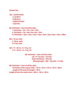 Class 4 Perimeter and Area Worksheet | PDF | Teaching Methods & Materials