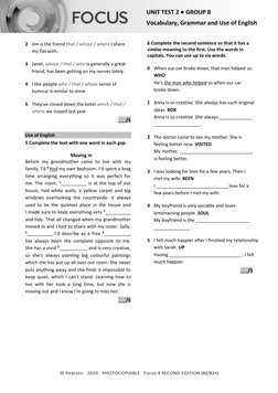 Focus 4 Unit 2 Test Answer Key | PDF | English Language